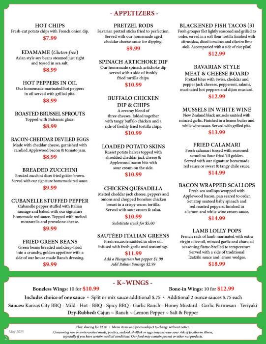 Kennsington Grille New Menu - Kennsington Golf Club